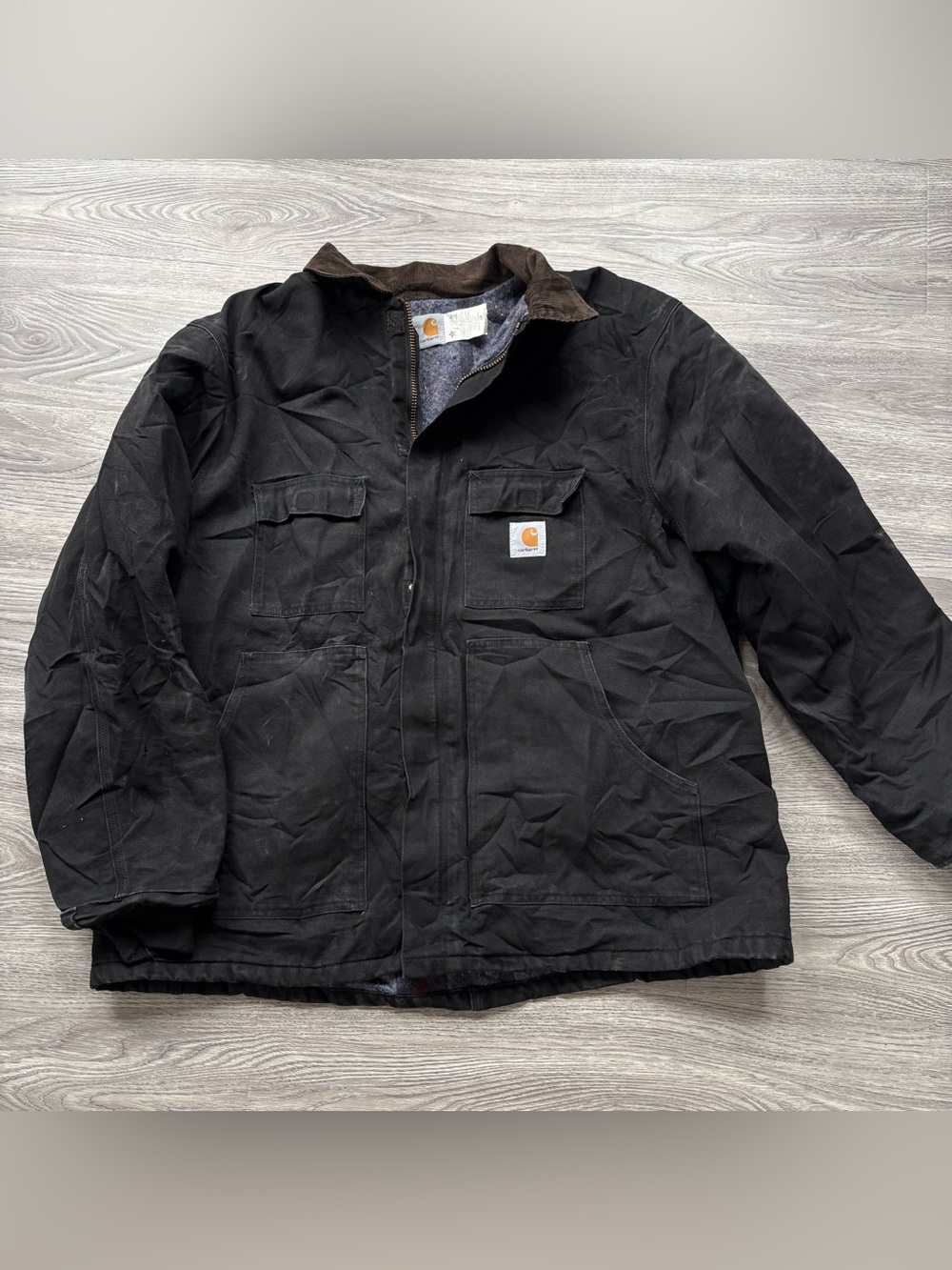 Vintage Carhartt CB1805 Blanket-Lined Canvas Chore Coat - Size 54